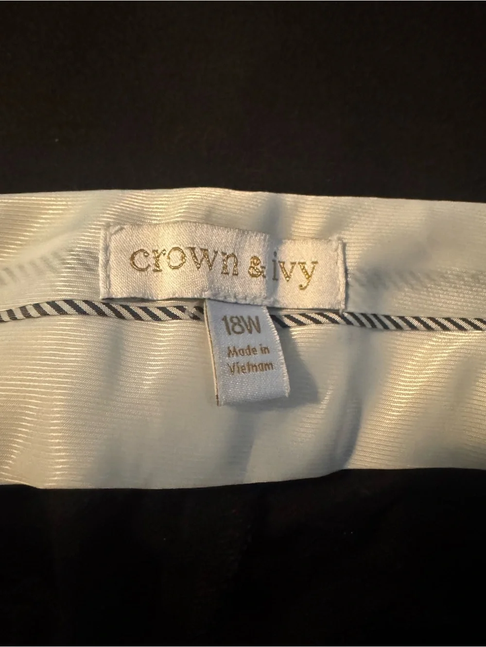 crown & ivy Black women’s Dress Pants - Modern Straight Leg